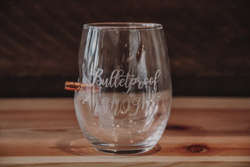 BenShot Bulletproof Mom Wine Glass